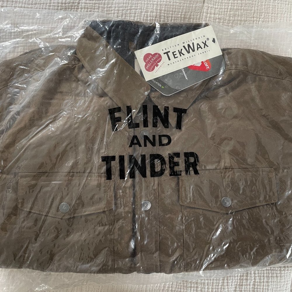 Flint and Tinder Quilted Waxed Shirt Jacket XL